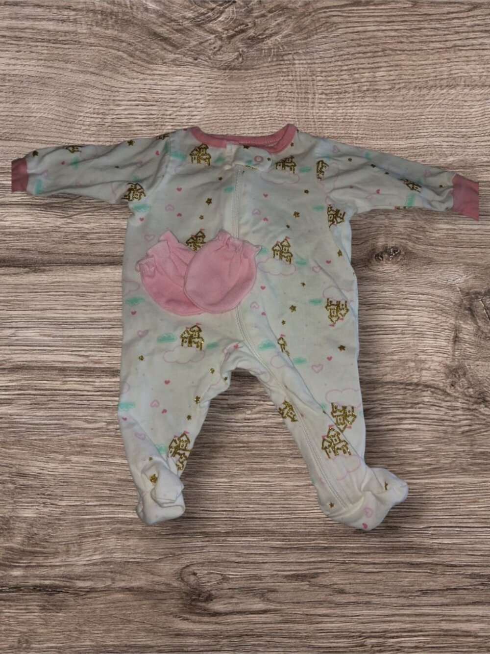Carter's Princess Castle Footed Sleeper with Mittens Premiee